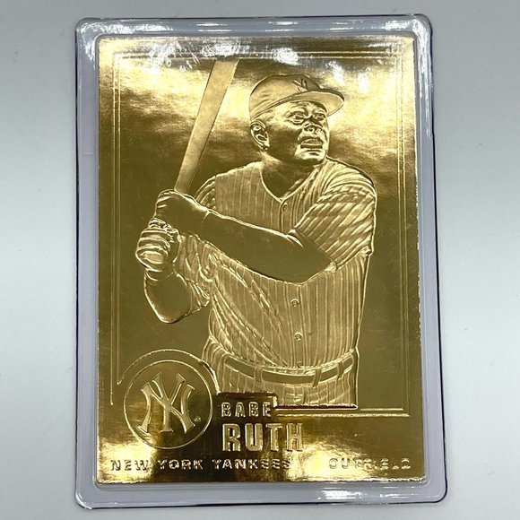 Babe Ruth Baseball Card #30 New York Yankees 1996 Danbury Mint 22KT Gold - Picture 1 of 7